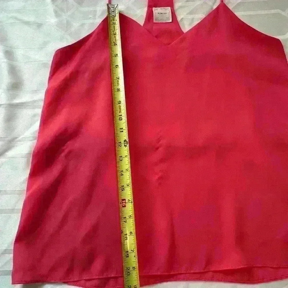 ✨Nymph brand Coral Red V-neck blouse with spaghetti straps size large. - Picture 8 of 9
